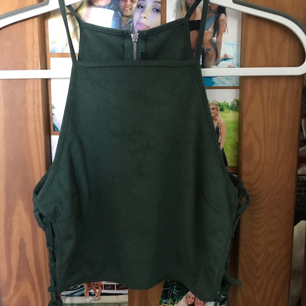 Suede Crop Top